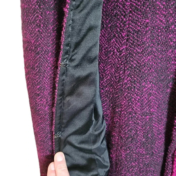 Carlisle Wool Blazer Pants Set Size 10 Purple Embroidered Asian Vintage Office - Picture 3 of 11